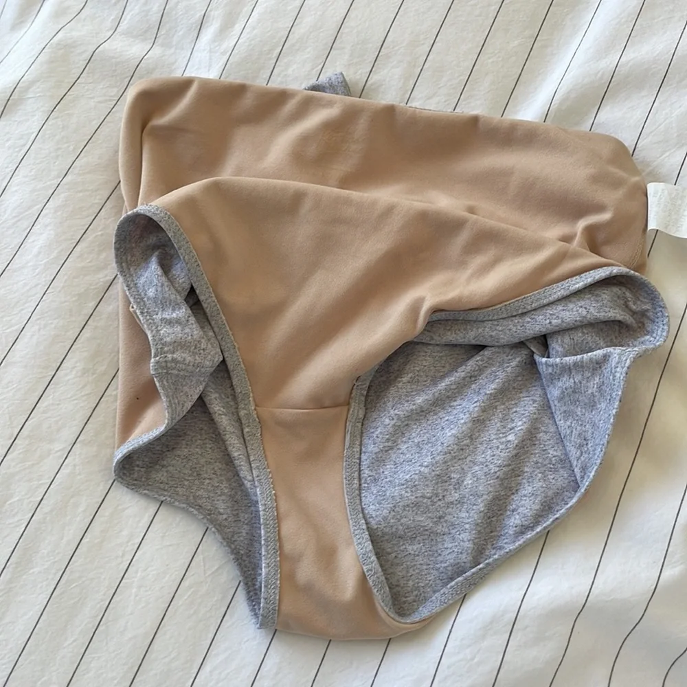 Kortni Jeane Tie Up Front Bottoms Light Heather Grey XS - Picture 4 of 7